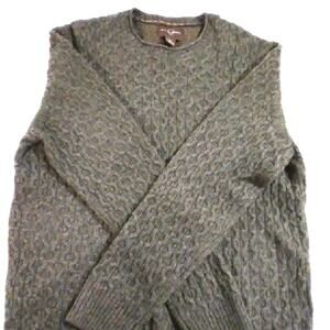 BLACK BROWN 1826  SWEATER Sz L LAMBSWOOL NYLON D1